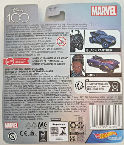 Hot Wheels Pixar Disney 100 Years Black Panther Character Car - Shuri