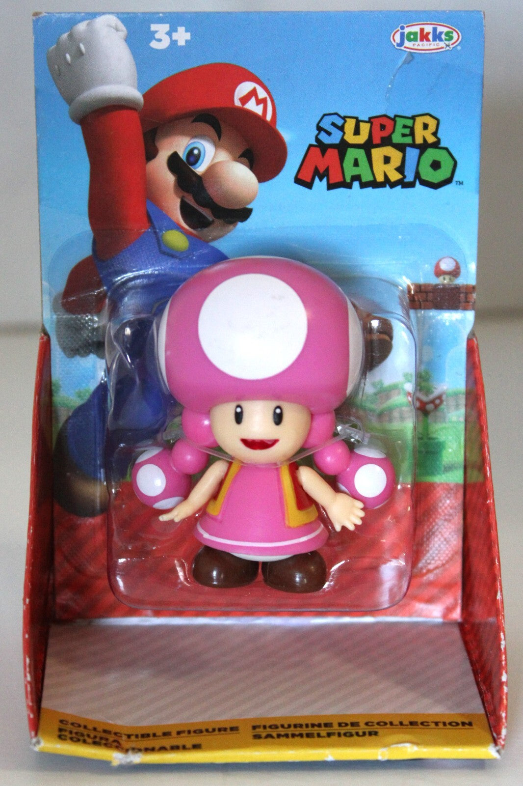 Jakks Pacific Super Mario 2 Inch Toadette  Action Figure (Checklane Packaging)
