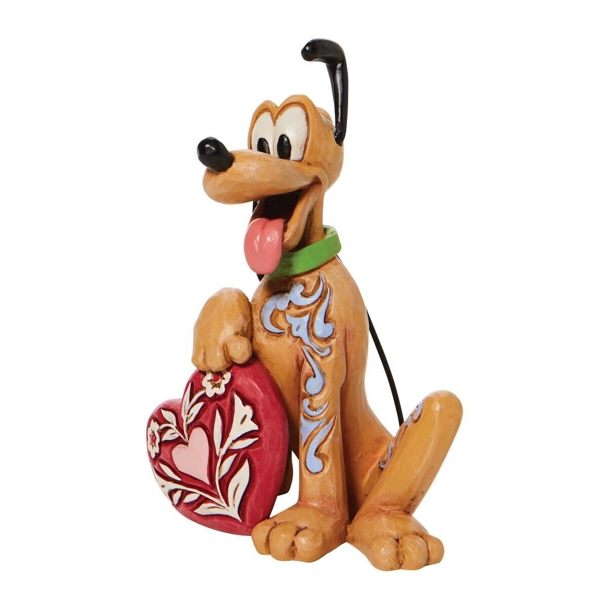 Jim Shore Disney Traditions Pluto Holding Heart - Mickey and Friends 6010108