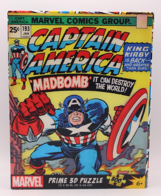 Prime 3D LTD Lenticular Marvel Comics Captain America 300 Piece Puzzle - #193