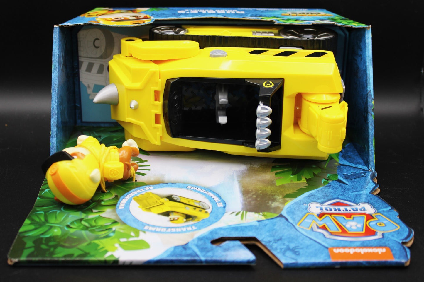 Paw Patrol Jungle Pups Rubble's Transforming Rhino Vehicle & Figure
