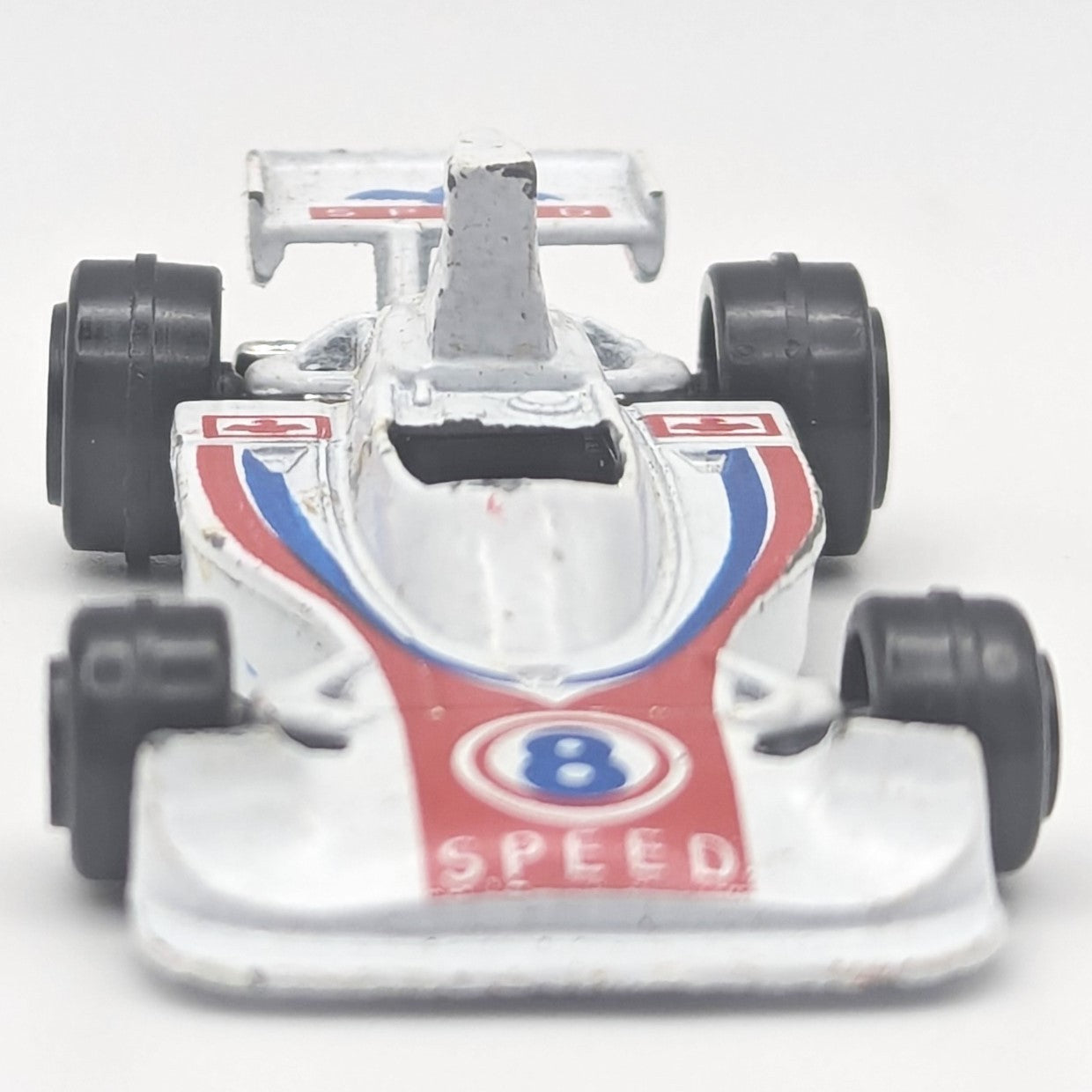 Vintage Yat Ming No. 1308 White Speed #8 Open Wheel Racer Racing Car 1:64 Rare
