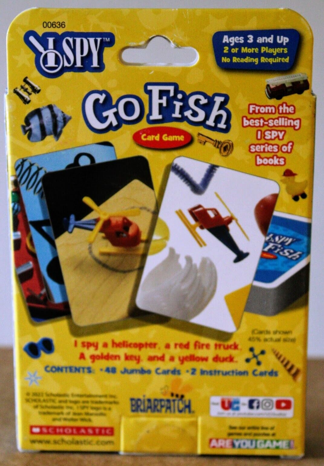 I Spy Go Fish Card Game 48 Jumbo Cards by Briarpatch Scholastic Ages 3 Plus