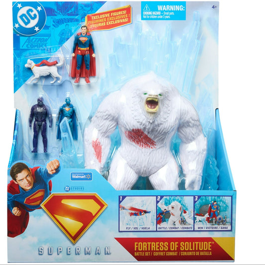 DC Comics Superman Fortress of Solitude Battle Set with 3 Action Figures