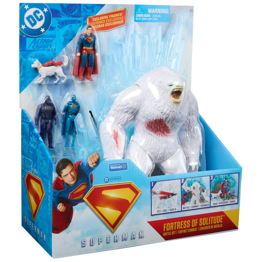 DC Comics Superman Fortress of Solitude Battle Set with 3 Action Figures