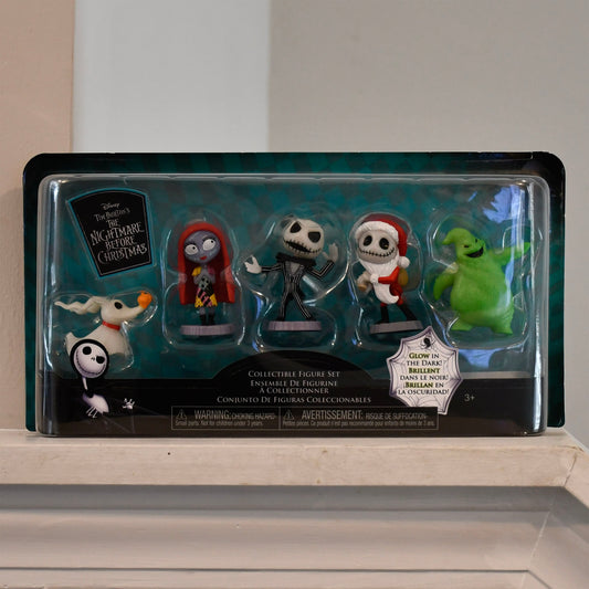 Disney's Nightmare Before Christmas Glow in Dark 5 Piece Minifigure Set