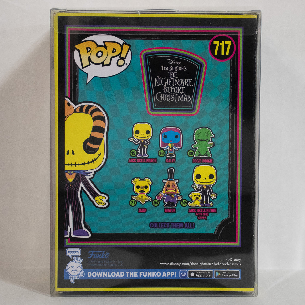 Funko Pop! Nightmare Before Christmas Blacklight Set Of 8 Tim Burton Jack Sally