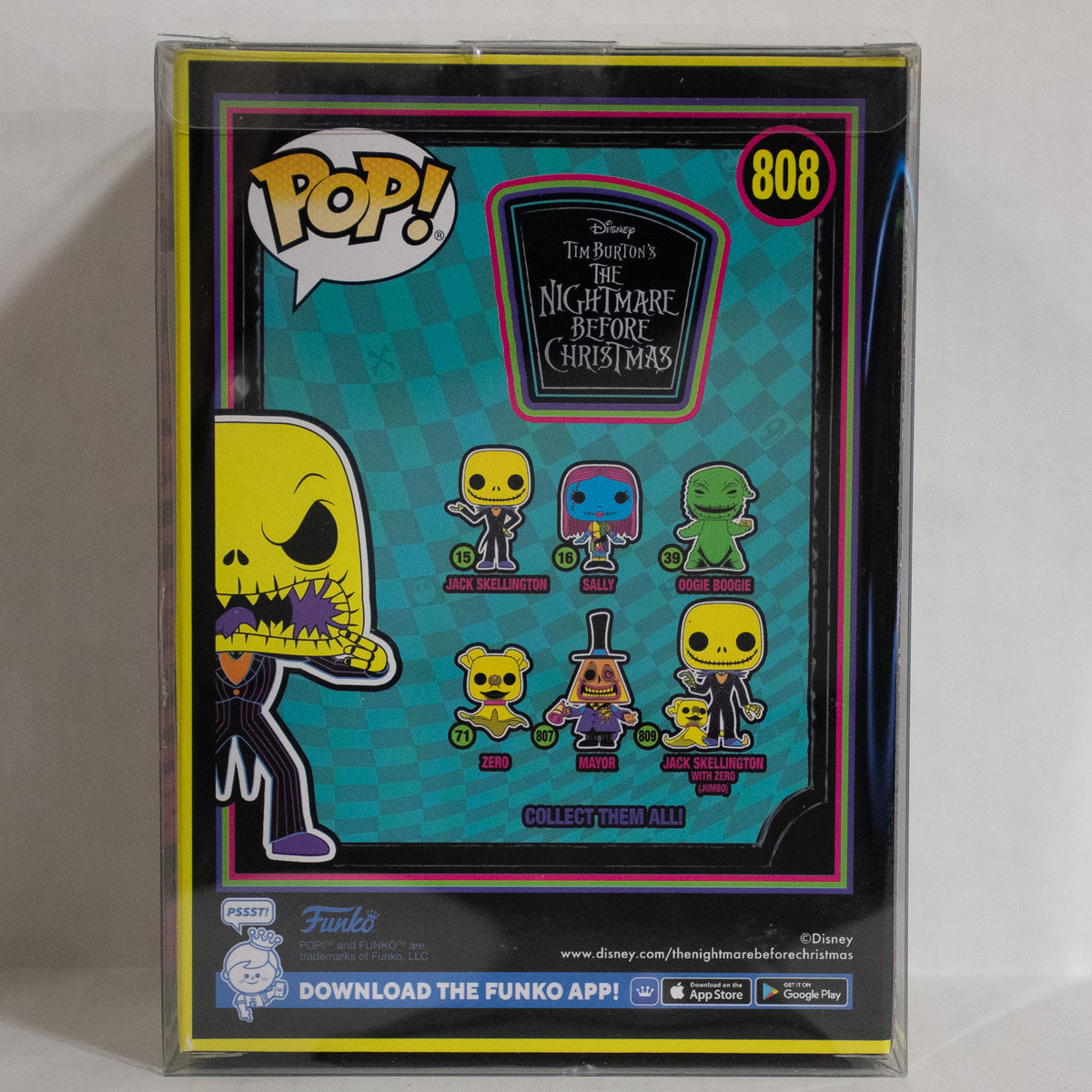 Funko Pop! Nightmare Before Christmas Blacklight Set Of 8 Tim Burton Jack Sally