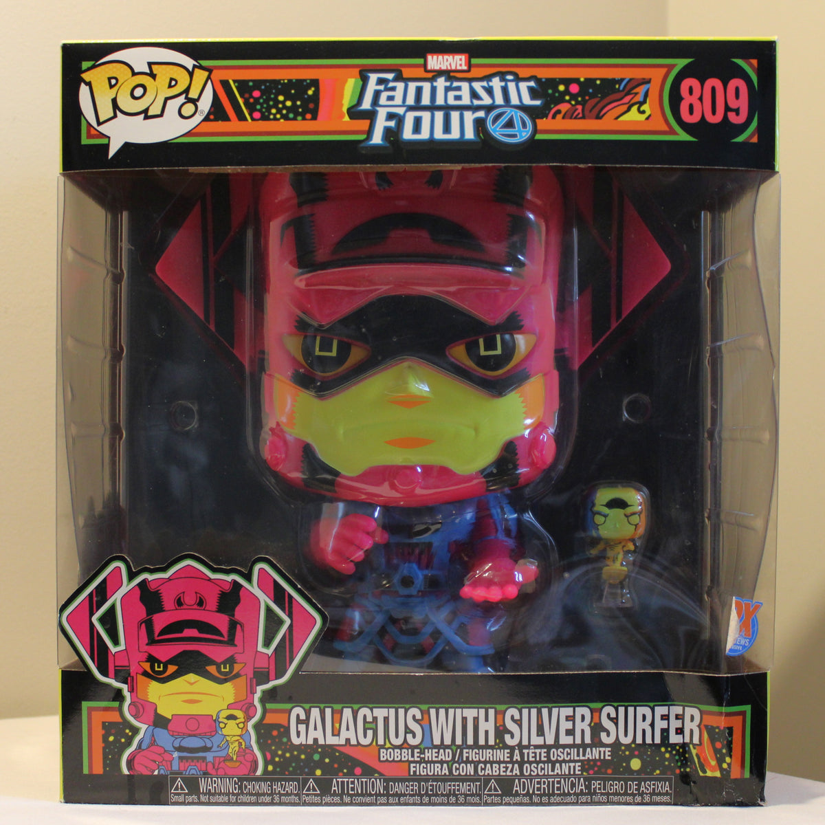 Galactus with Silver Surfer Funko Pop Marvel Black Light Vinyl Figure 809