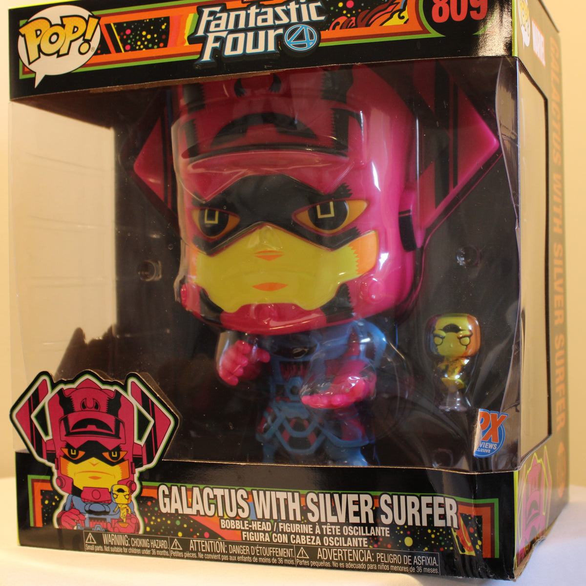 Galactus with Silver Surfer Jumbo Funko Pop! Marvel Black Light Vinyl Figure 809
