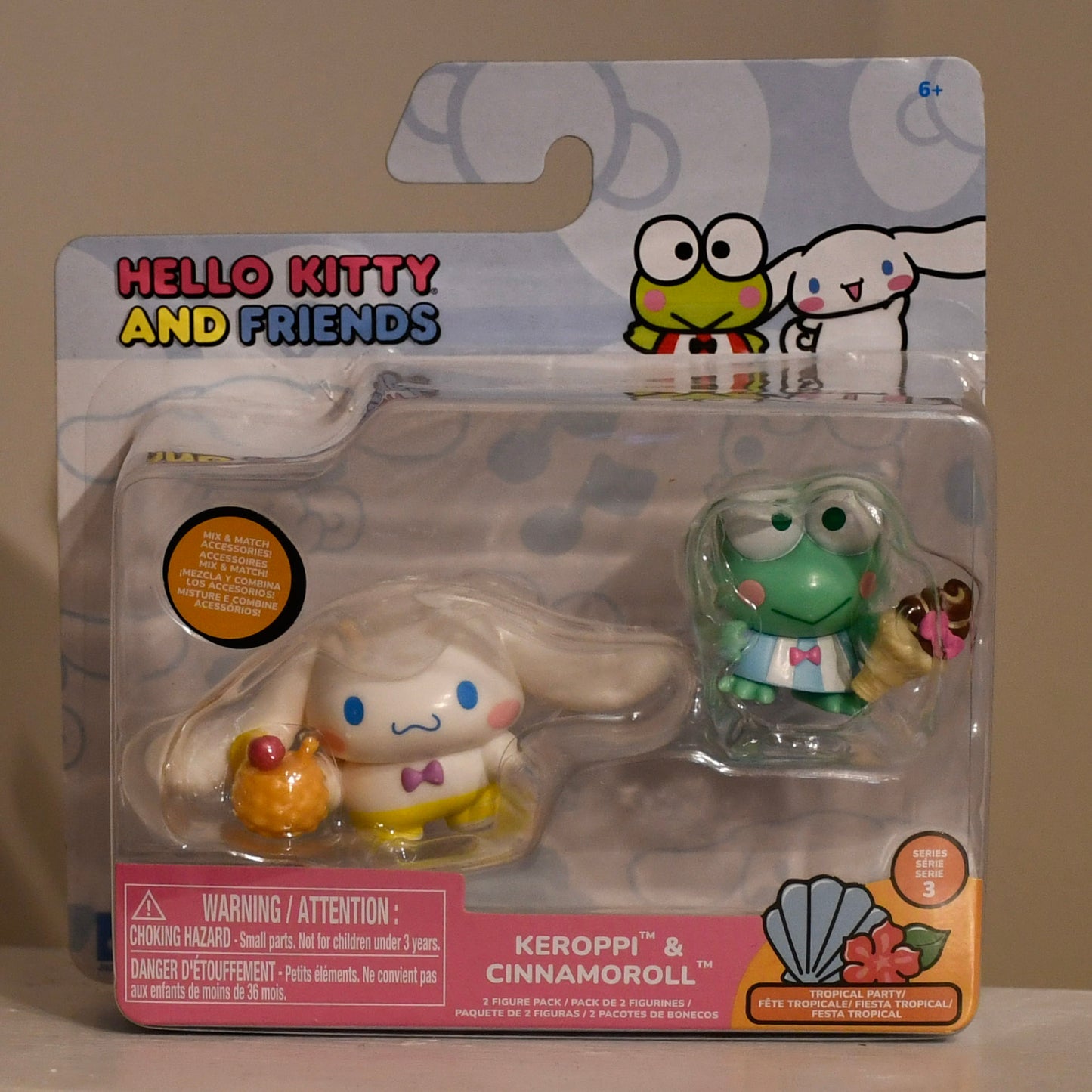 Hello Kitty Friends Keroppi & Cinnamoroll Tropical Party Series 3 Figure 2 Pack