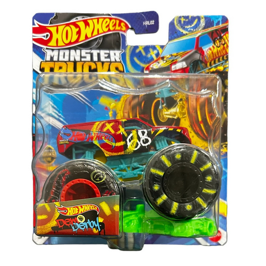 Hot Wheels HW Demo Derby Monster Trucks Live 6/8 Includes Crushed Car 1:64