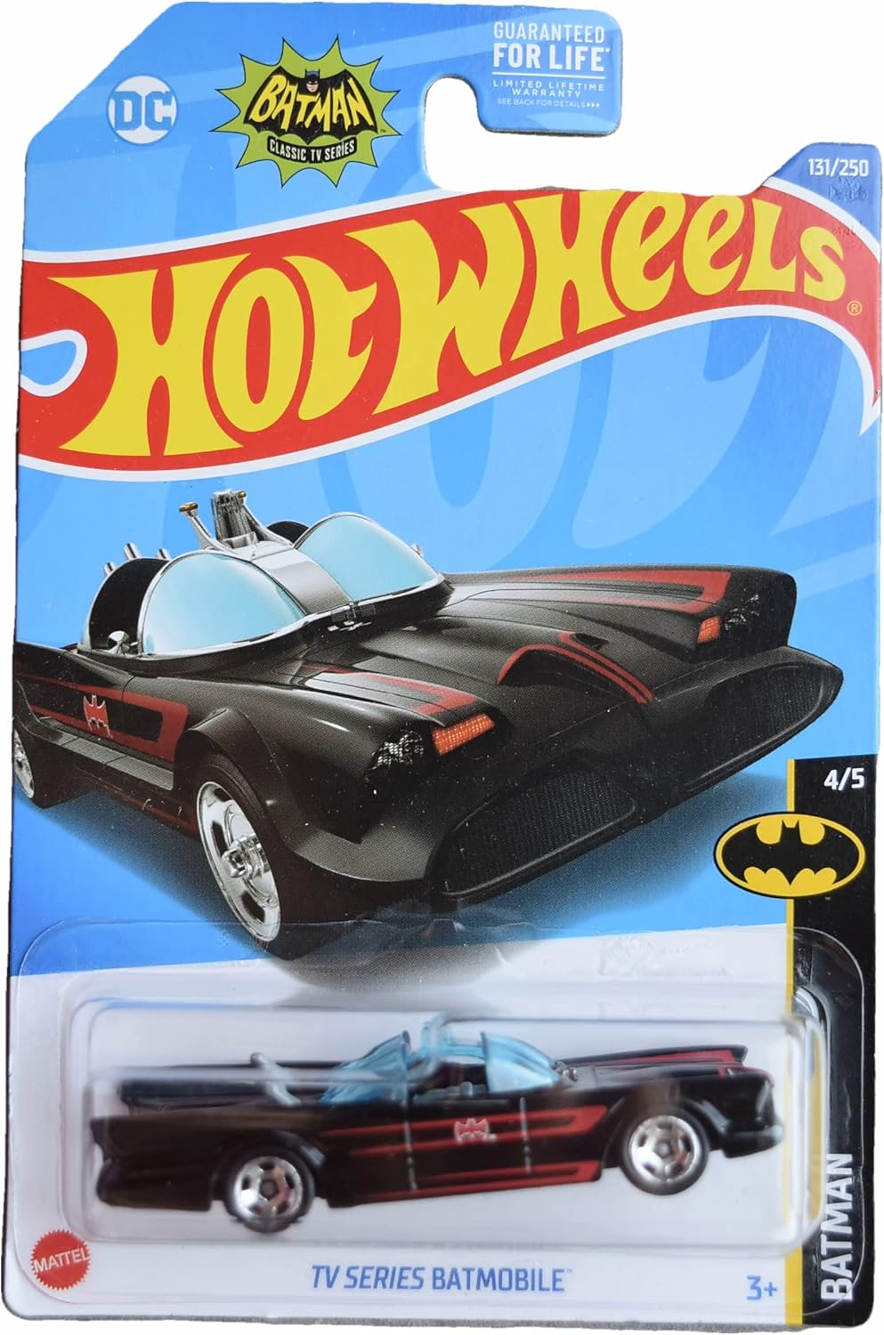 Hot Wheels '66 Batman TV Series Batmobile with Red Stripe 131/250 4/5 (2021)