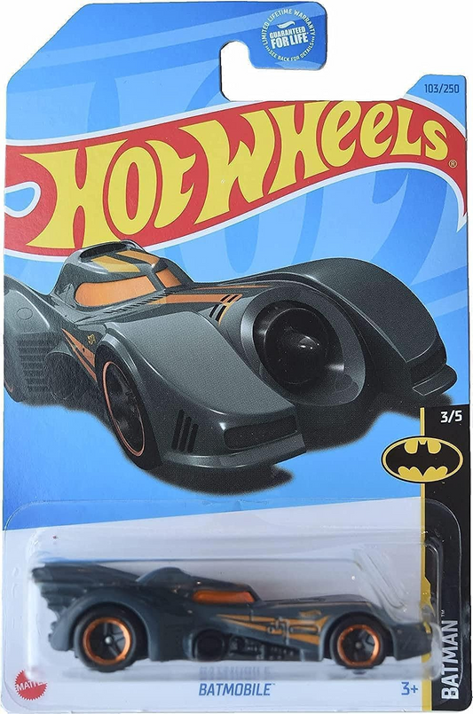 Hot Wheels Batman Series Gray w/ Orange Stripes 1989 Batmobile