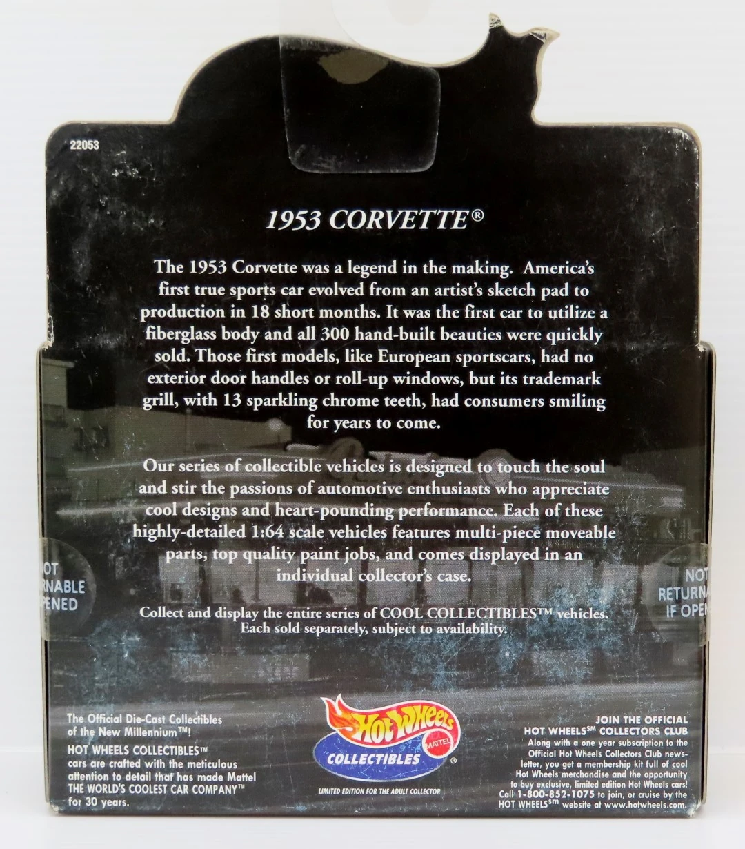 Hot Wheels Collectibles 1953 Corvette - 1998 Subline (Yellow)