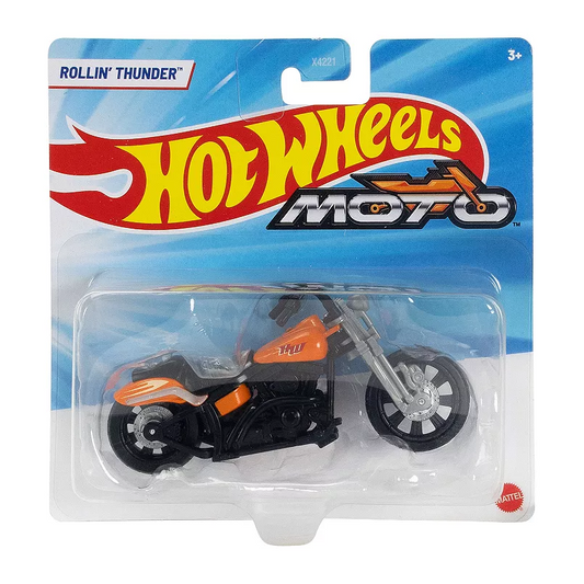 Hot Wheels Moto Street Power Orange Rollin' Thunder Motorcycle