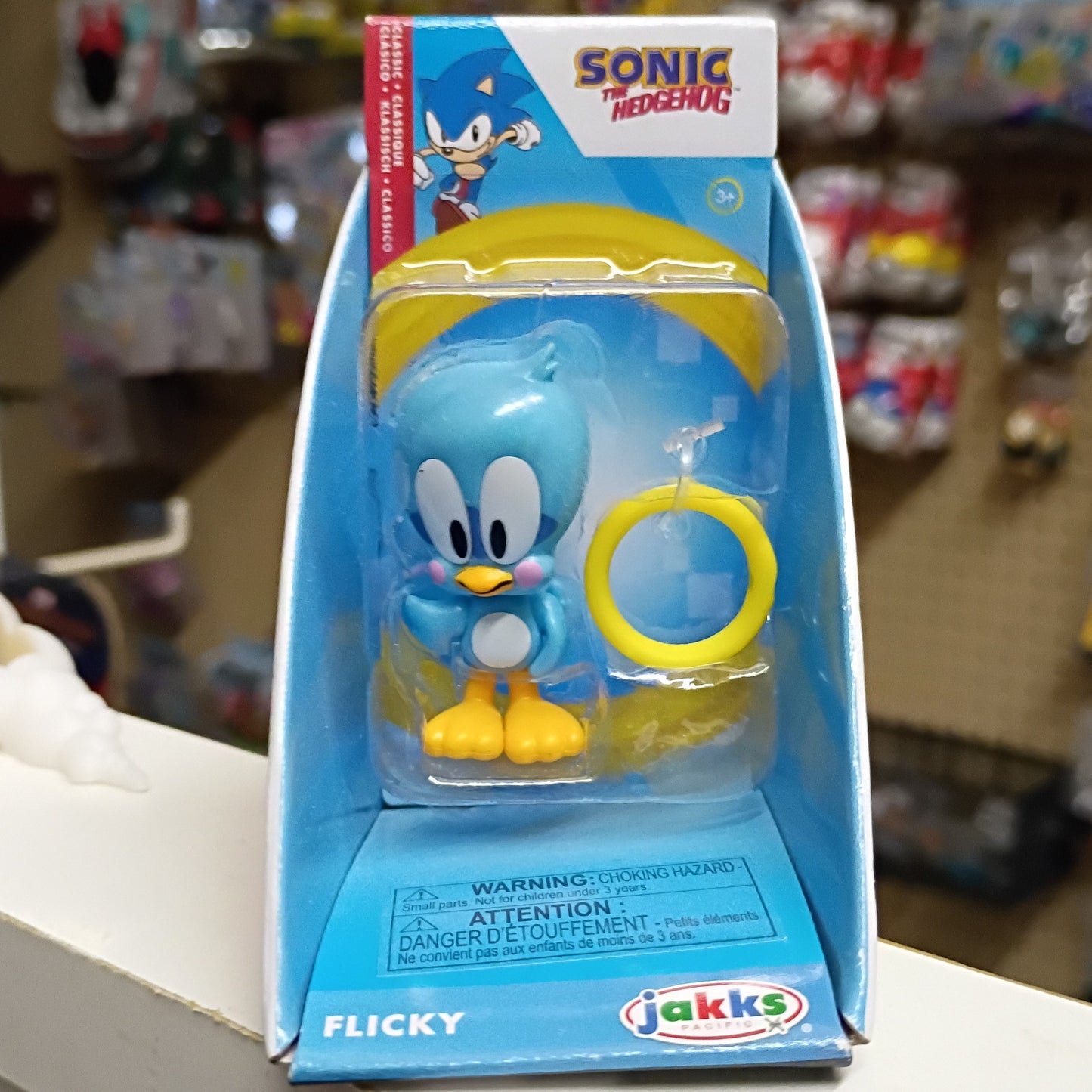 Sonic the Hedgehog Flicky w/ Ring 2.5 Inch Checklane Jakks Pacific Action Figure