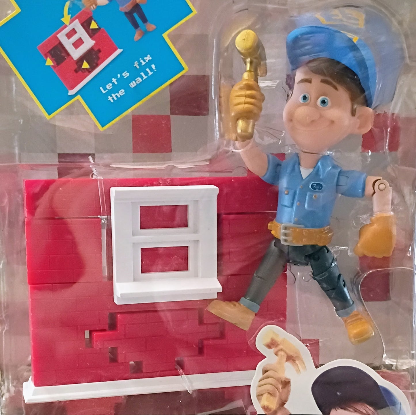 Disney Fix-It Felix Jr Swinging Hammer Wreck-It Ralph Good Action Figure Bad Box