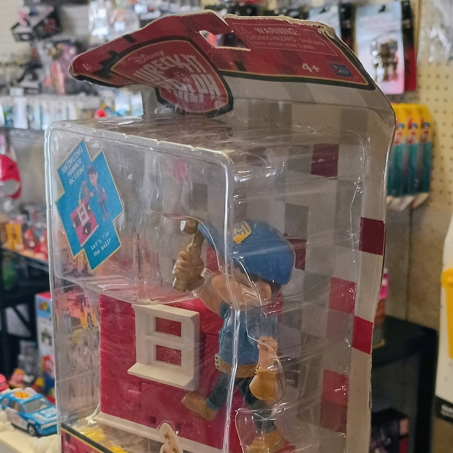 Disney Fix-It Felix Jr Swinging Hammer Wreck-It Ralph Good Action Figure Bad Box