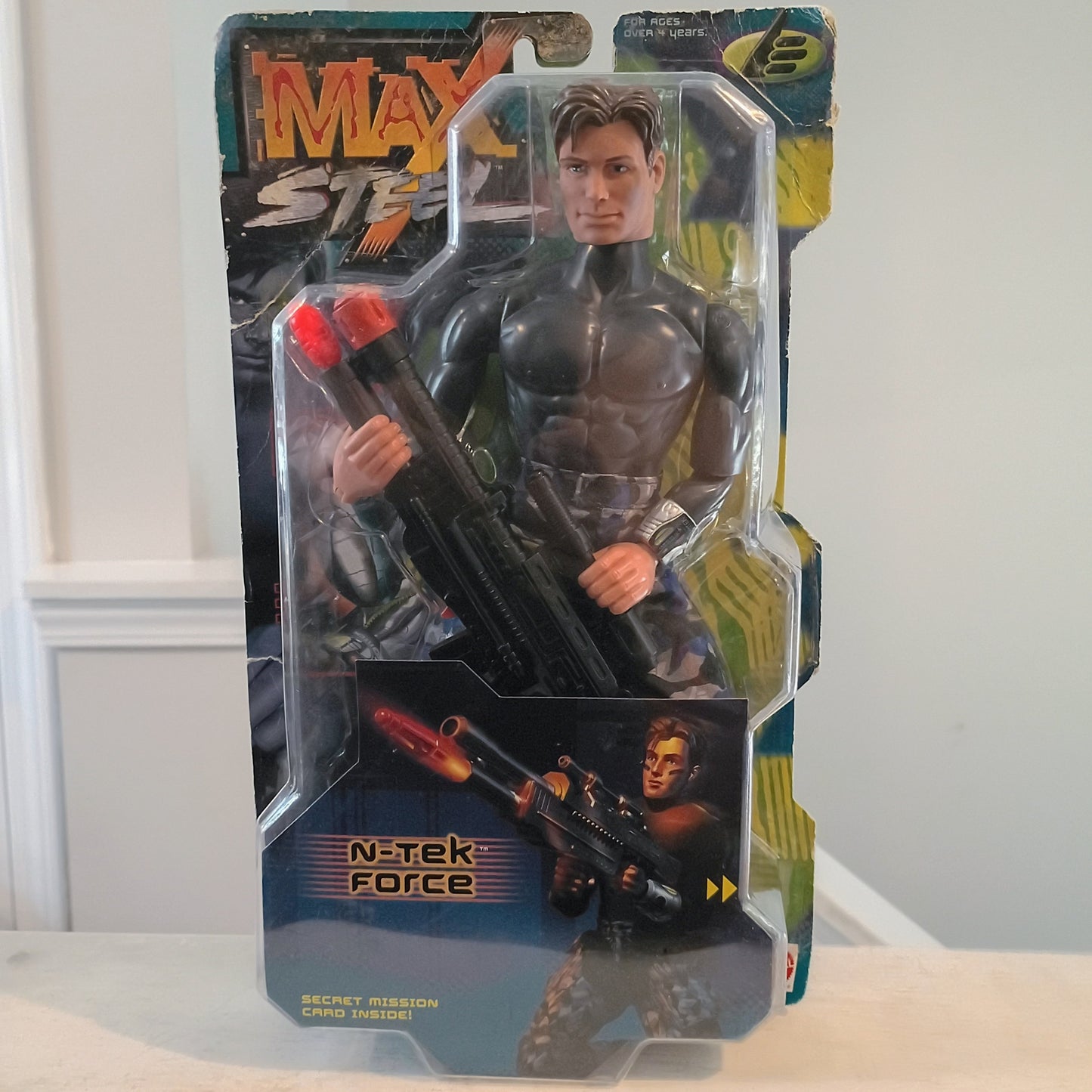 Max Steel N-Tek Force 12" Action Figure w/ Ultra Combat Rifle (Rough Box) 1999