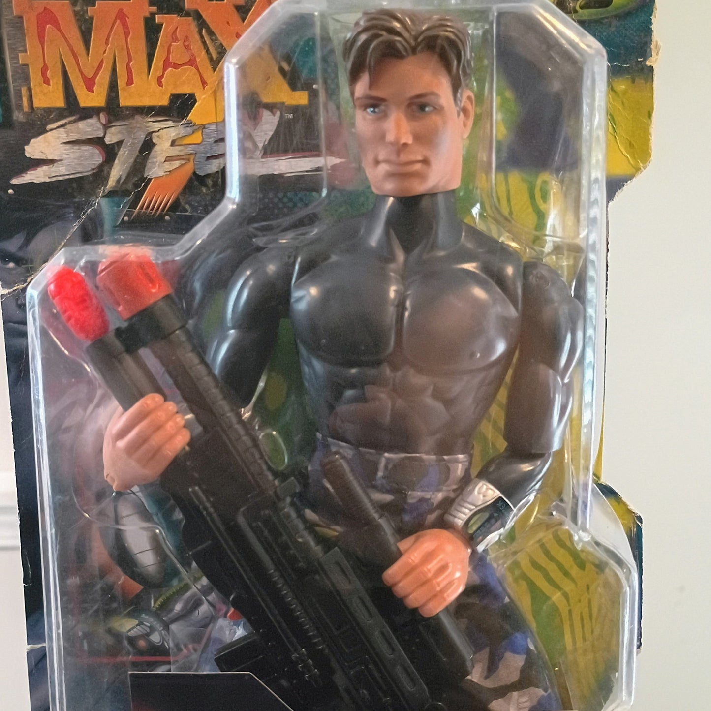 Max Steel N-Tek Force 12" Action Figure w/ Ultra Combat Rifle (Rough Box) 1999