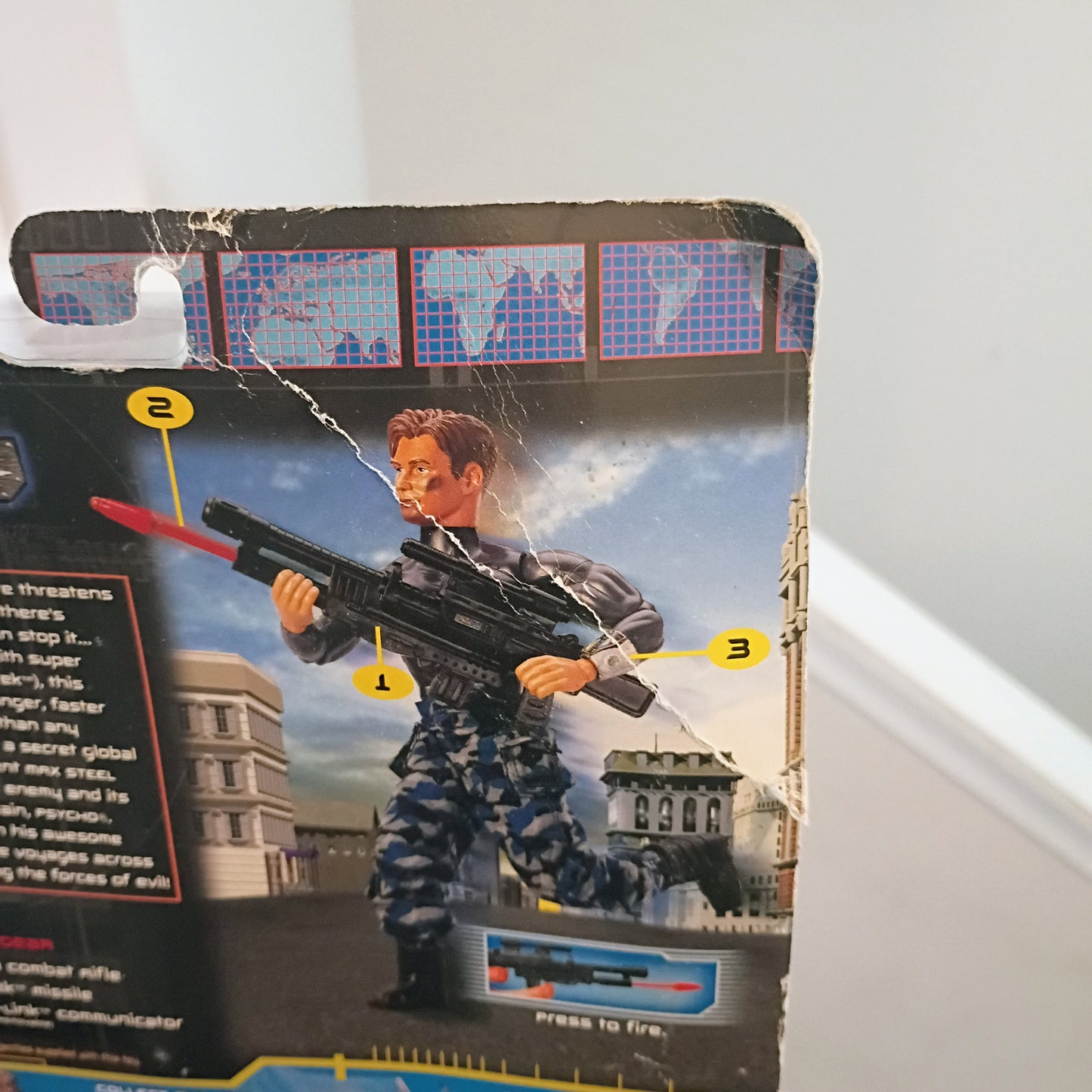 Max Steel N-Tek Force 12" Action Figure w/ Ultra Combat Rifle (Rough Box) 1999
