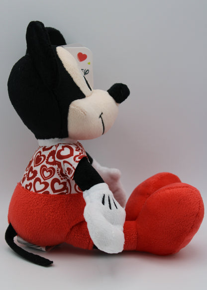 Disney Mickey Mouse Plush Toy 10 Inch Hearts Valentine's Day