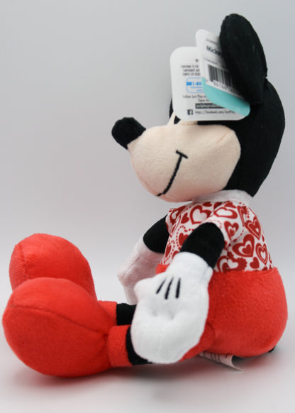 Disney Mickey Mouse Plush Toy 10 Inch Hearts Valentine's Day