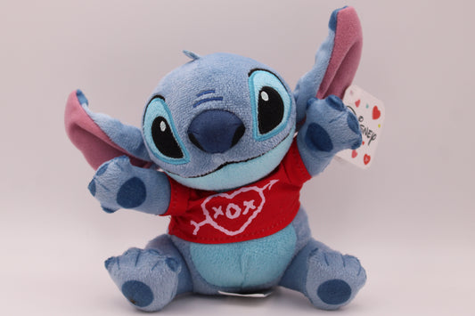 Valentine's Day Stitch 5 Inch Plush Disney XOX Red Shirt