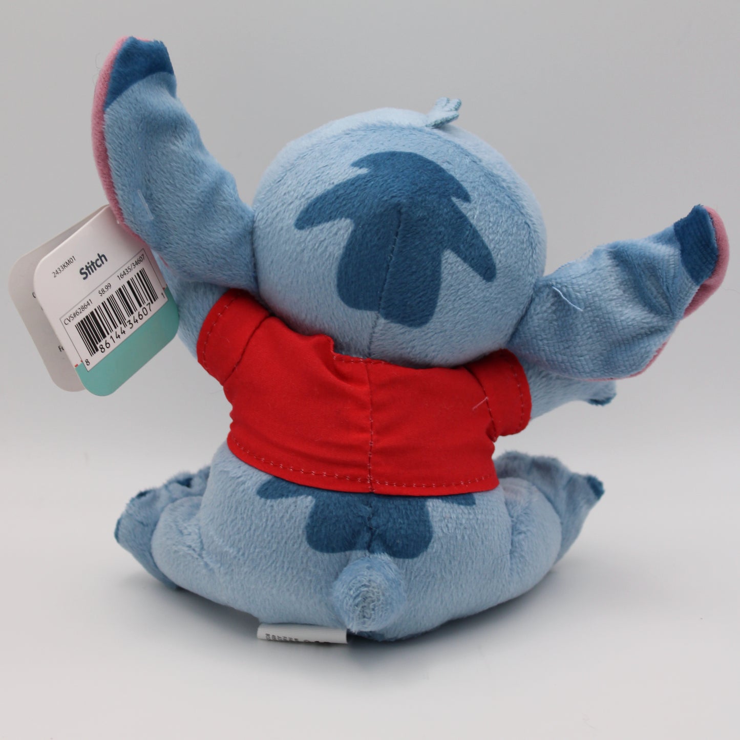 Valentine's Day Stitch 5 Inch Plush Disney XOX Red Shirt