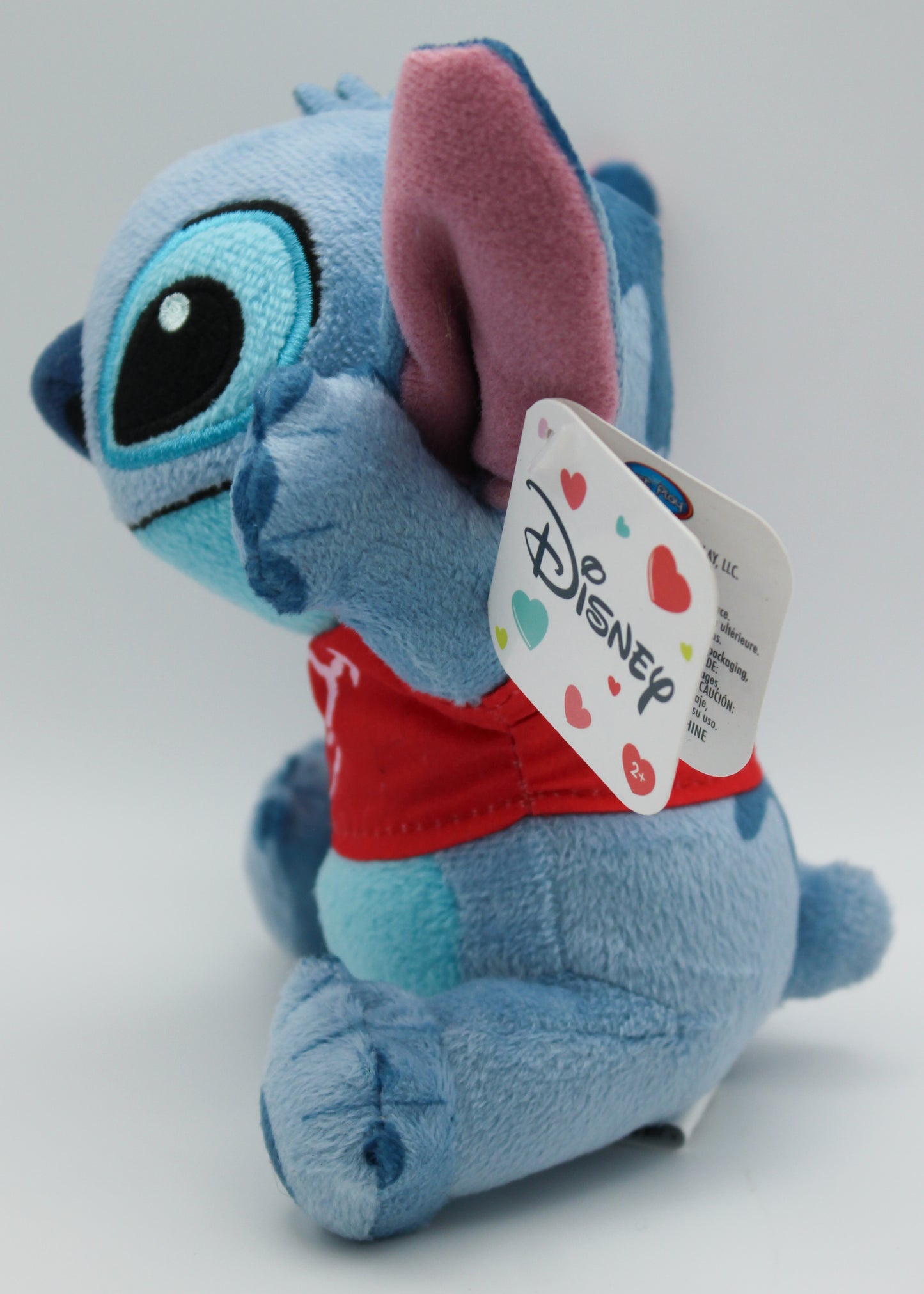 Valentine's Day Stitch 5 Inch Plush Disney XOX Red Shirt