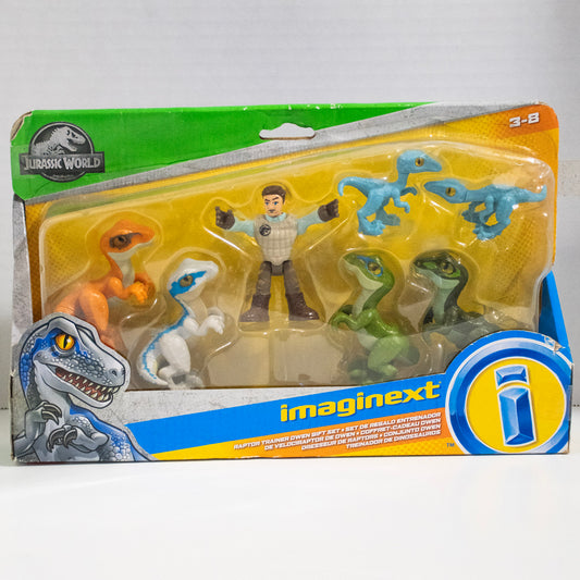Imaginext Jurassic World Raptor Trainer Set 6 Raptors & Owen Figure