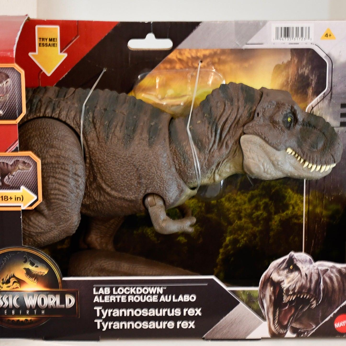 Jurassic World Rebirth Lab Lockdown Tyrannosaurus Rex Dinosaur T-Rex Figure 2024