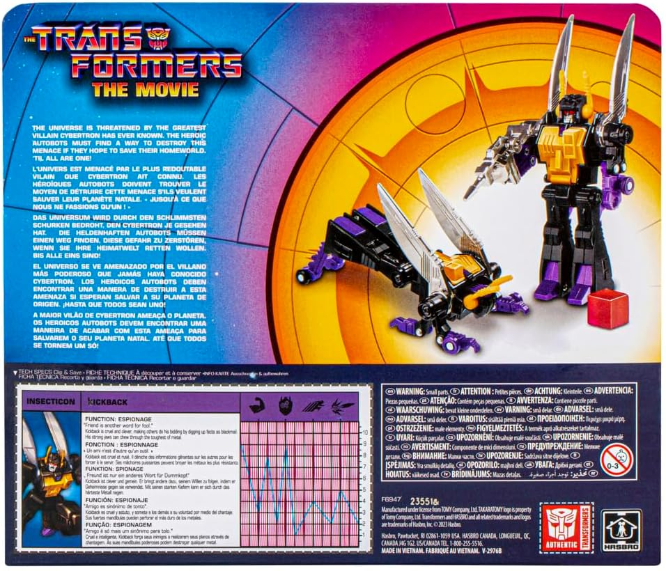 Kickback Transformers The Movie G1 Retro Reissue Insecticon Hasbro 2023