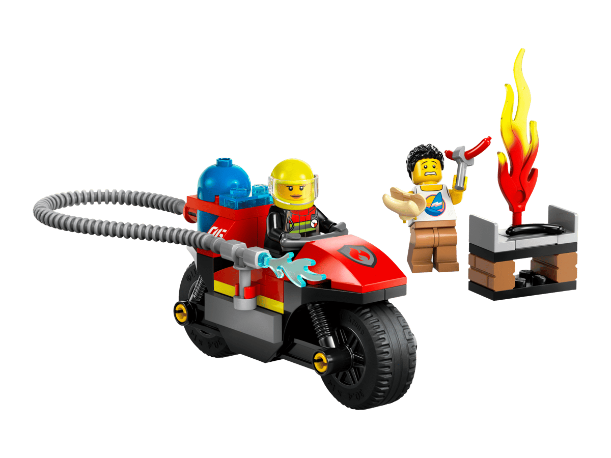 LEGO City Fire Rescue Motorcycle Firefighter Playset - Motorcycle and 2 Minifigures