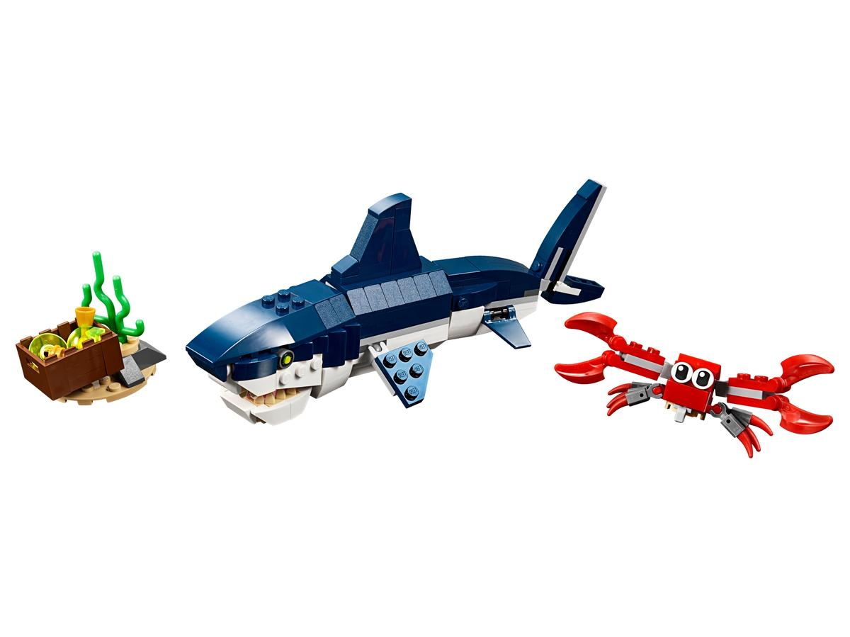 LEGO Creator 3 in 1 Deep Sea Creatures (31088) - Shark & Crab to Squid to Angler Fish