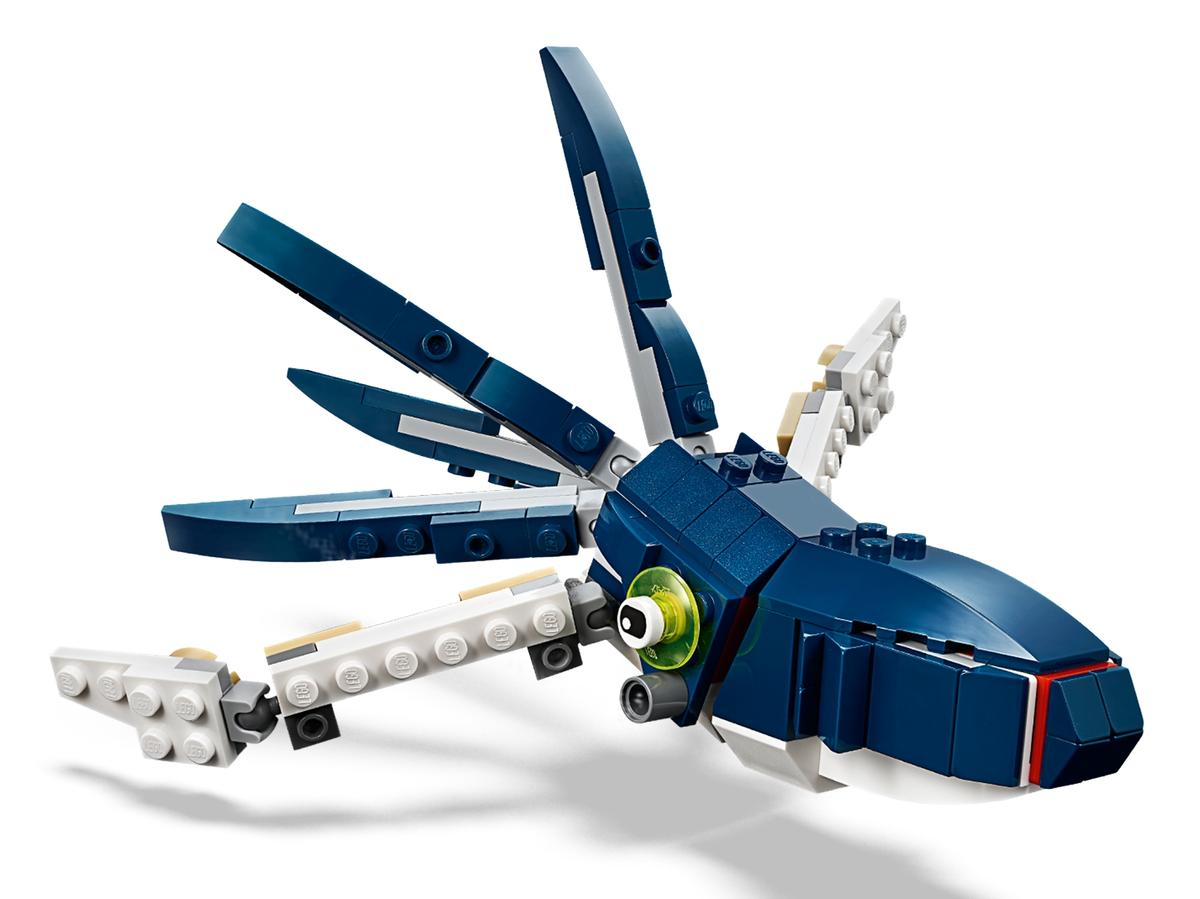 LEGO Creator 3 in 1 Deep Sea Creatures (31088) - Shark & Crab to Squid to Angler Fish
