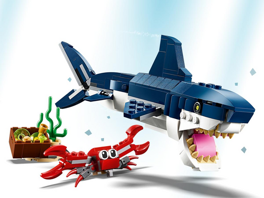 LEGO Creator 3 in 1 Deep Sea Creatures (31088) - Shark & Crab to Squid to Angler Fish