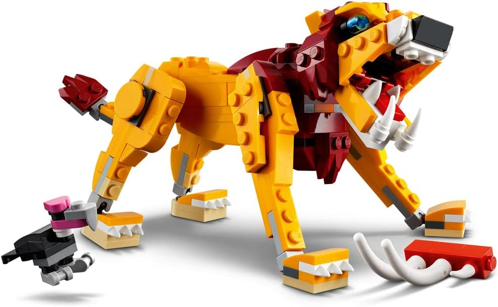 LEGO Creator 3in1 Wild Lion 31112 Building Kit - Lion, Ostrich, Warthog Figures