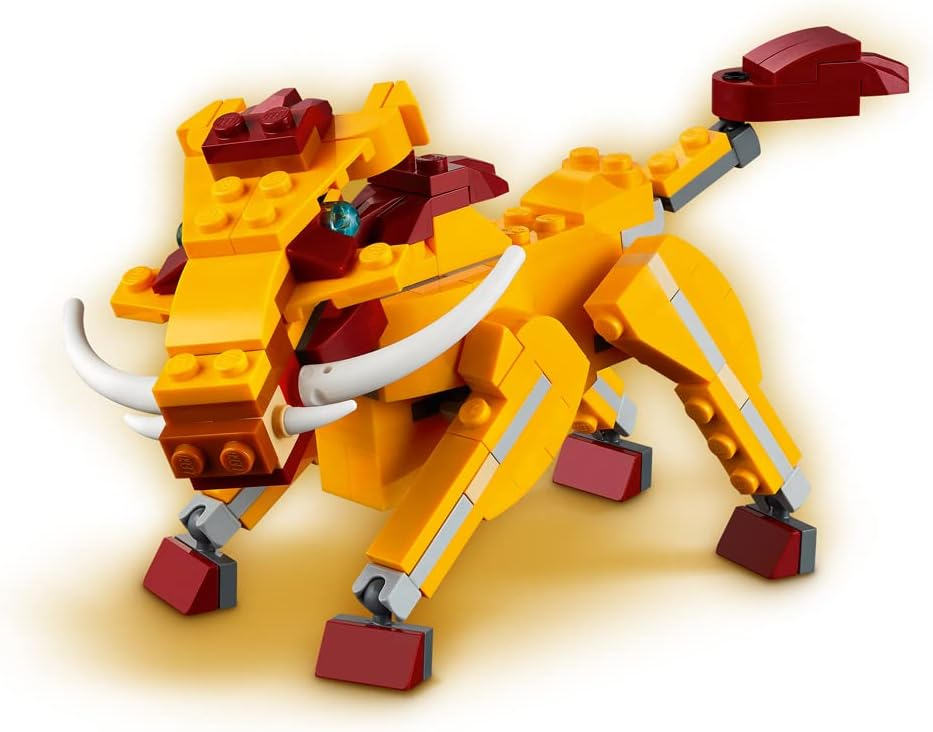 LEGO Creator 3in1 Wild Lion 31112 Building Kit - Lion, Ostrich, Warthog Figures