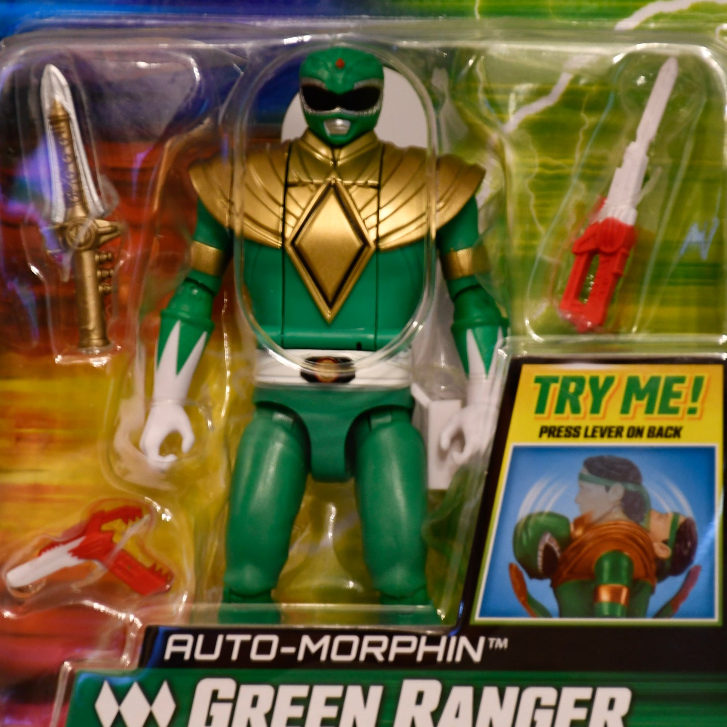 Mighty Morphin Power Rangers Re-Ignition Auto Morphin Tommy Green Ranger Figure
