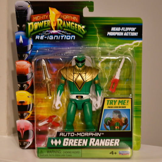 Mighty Morphin Power Rangers Re-Ignition Auto Morphin Tommy Green Ranger Figure