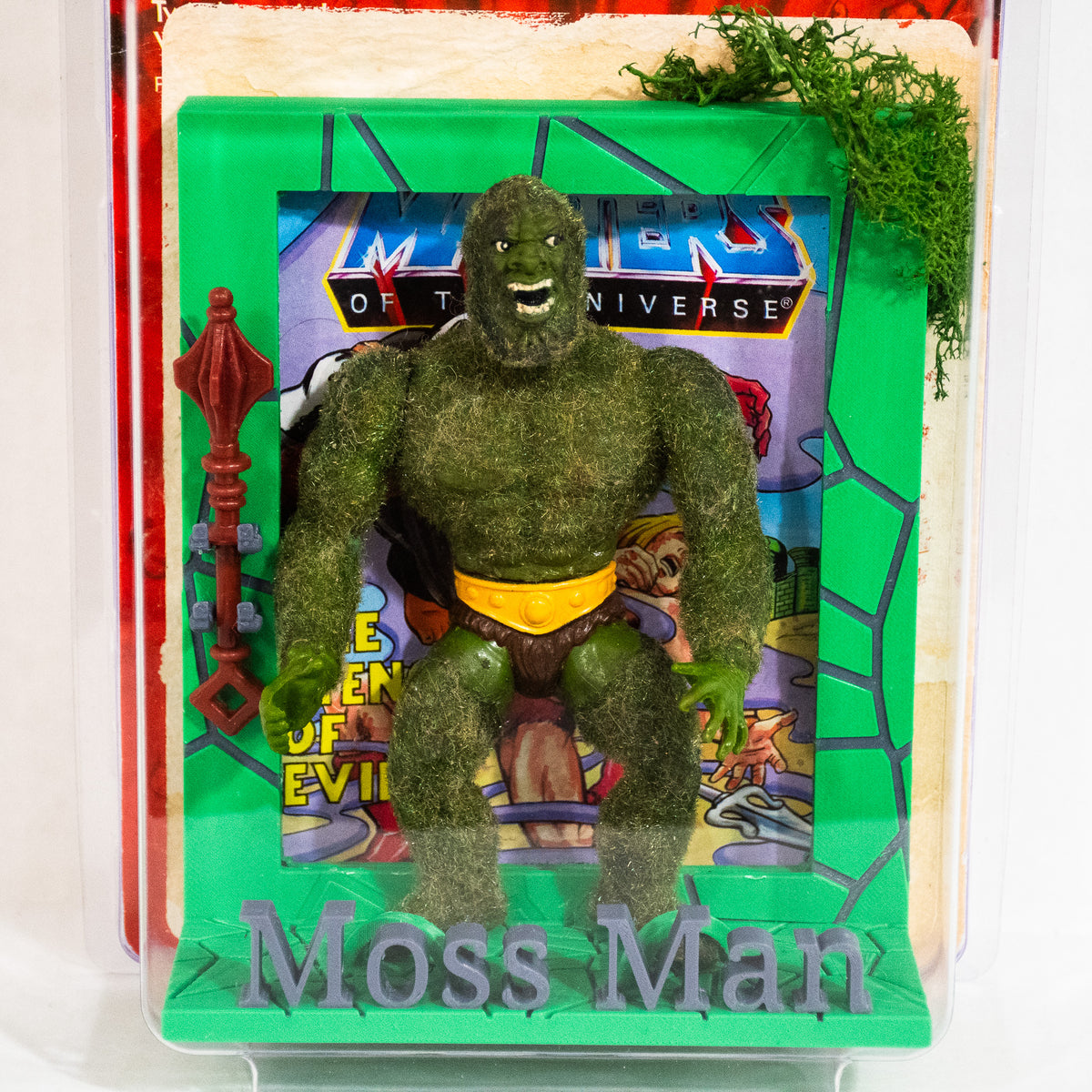 Moss Man Complete Vintage MOTU Masters Of The Universe 1985 w/ Stand