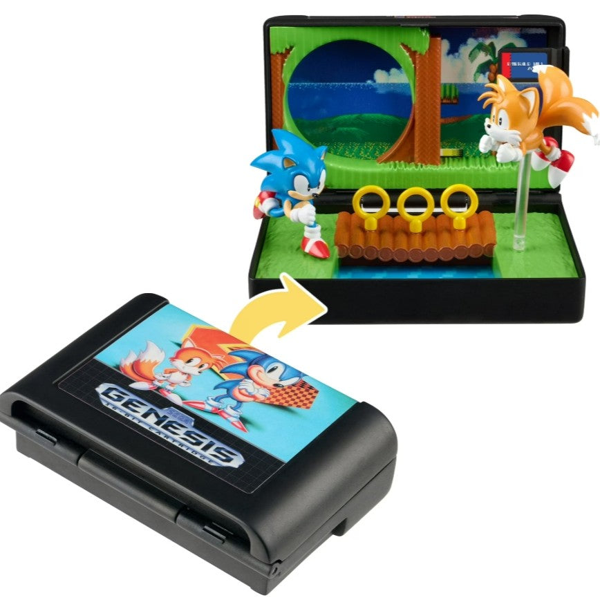 Sega Genesis Console Heroes Sonic 2 The Hedgehog Emerald Hill Zone Diorama