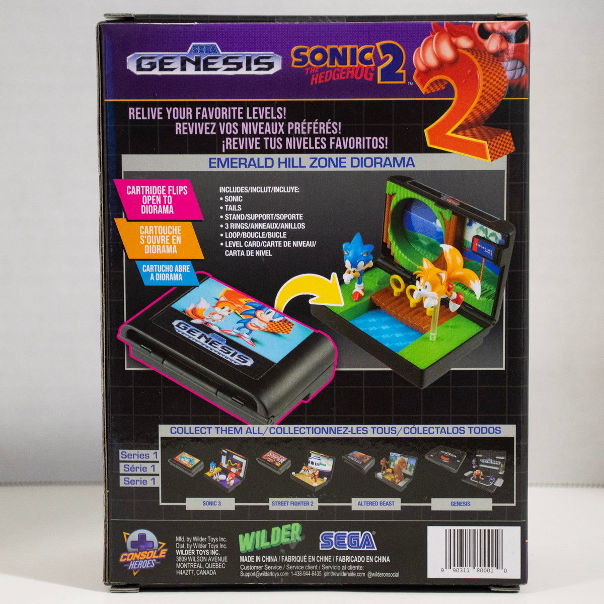Sega Genesis Console Heroes Sonic 2 The Hedgehog Emerald Hill Zone Diorama