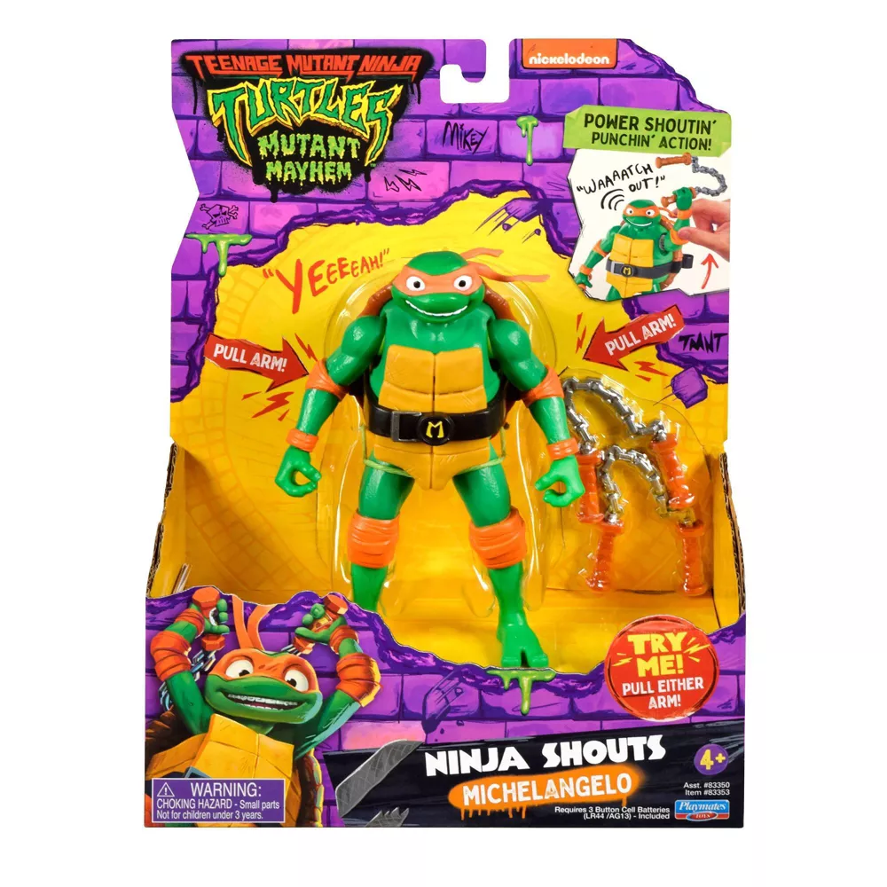 Teenage Mutant Ninja Turtles Mutant Mayhem Michelangelo Shouts Action Figure