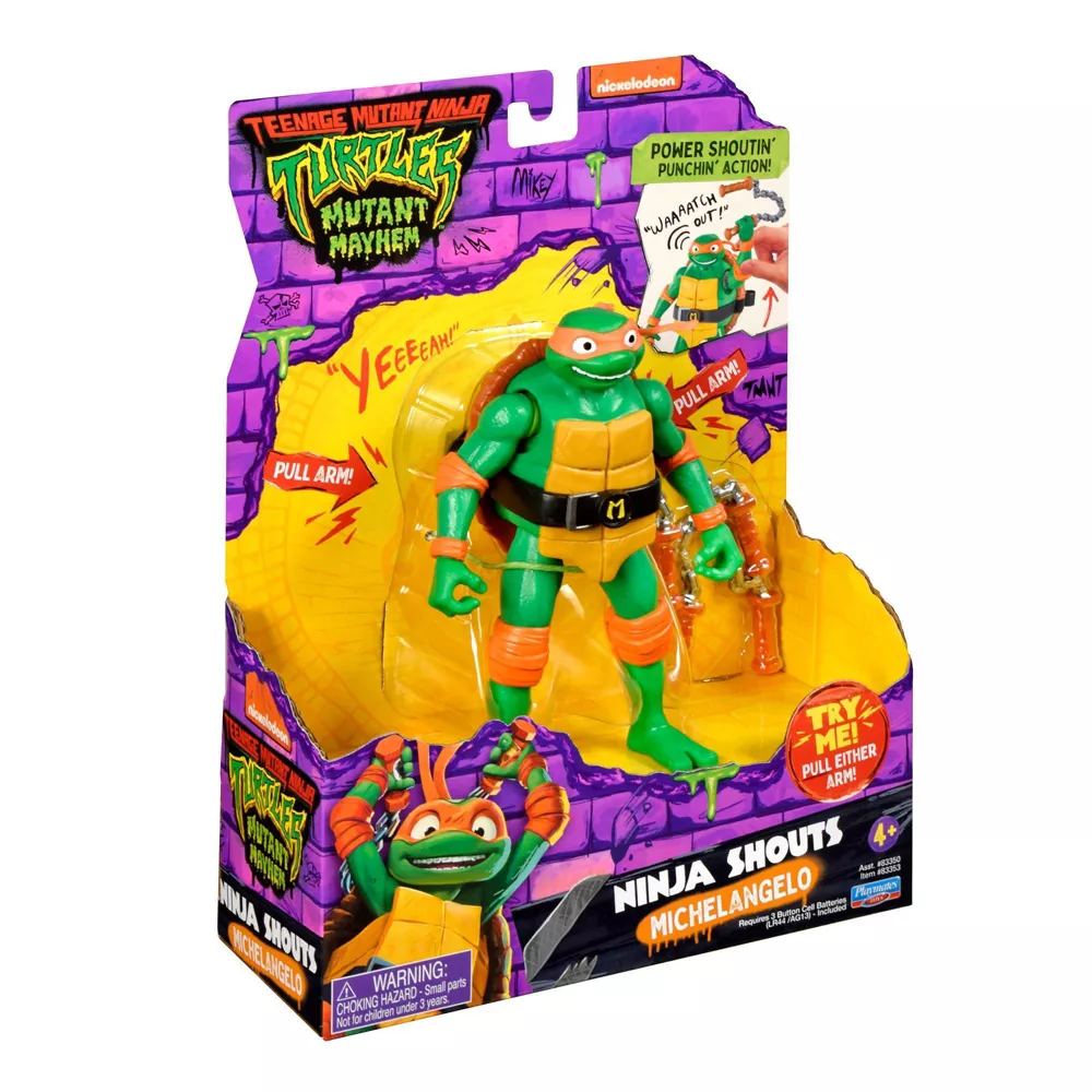 Teenage Mutant Ninja Turtles Mutant Mayhem Michelangelo Shouts Action Figure