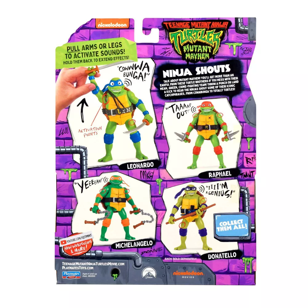 Teenage Mutant Ninja Turtles Mutant Mayhem Michelangelo Shouts Action Figure