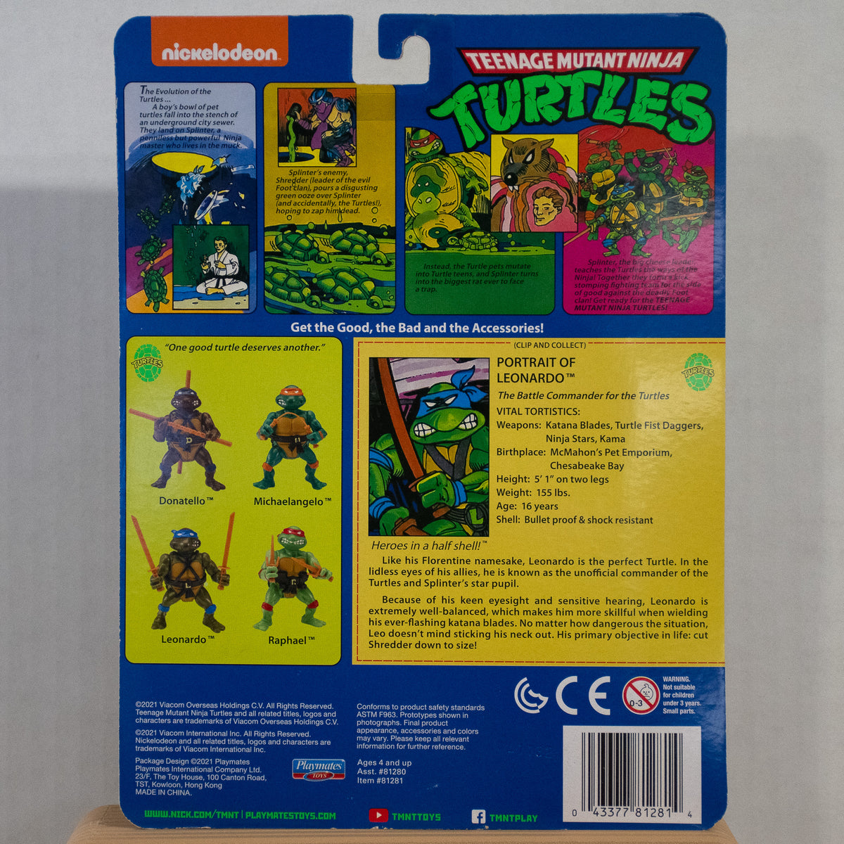 Teenage Mutant Ninja Turtles Reissue Leonardo Action Figure 2022 Playmates
