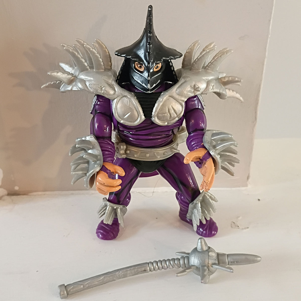 Teenage Mutant Ninja Turtles TMNT 1992 Movie Star Super Shredder Figure with Mace Weapon